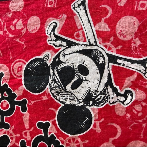 Walt Disney Cruise Line Pirate Night Red Scarf Bandana - Picture 3 of 7